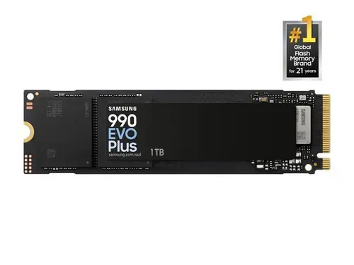 SAMSUNG 990 EVO PLUS SSD 1TB, PCIe Gen 4x4 Gen 5x2 M.2 2280, Speeds Up-to 7,150 MB/s, Upgrade Storage for PC/Laptops, HMB Technology and...