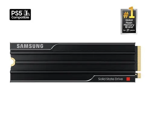 SAMSUNG SSD 9100 PRO with Heatsink 4TB, PCIe 5.0x4 M.2 2280, Seq. Read Speeds Up to 14,800/13,400 MB/s, Best for AI Computing, Gaming, and Heavy...