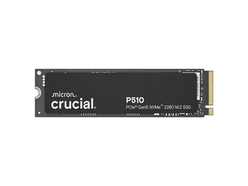 Crucial P510 2TB Gen5 NVMe SSD, Up to 10,000 MB/s, PCIe 5.0 M.2 2280 SSD, Internal Solid State Drive, Compatible with Laptop, CT2000P510SSD8-01