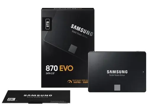 SAMSUNG 870 EVO Series 2.5' 8TB SATA III V-NAND 8.0 TB, Up to 560MB/s, Internal Solid State Drive (SSD) MZ-77E8T0