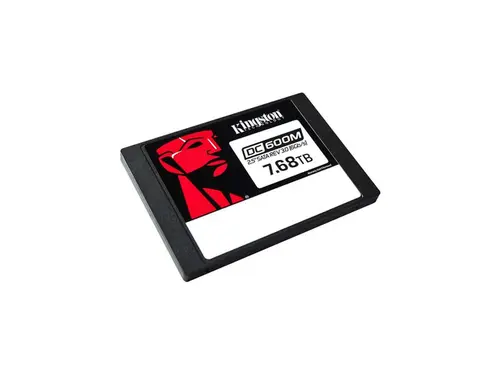 Kingston SEDC600M/7680G DC600M 7.68TB Solid State Drive - 2.5' Internal - SATA (SATA/600)-Mixed Use - Server Device Supported-1DWPD - 14016 TB TBW...