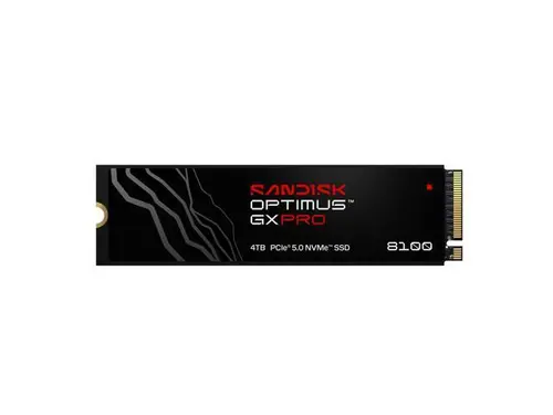 SanDisk SANDISK 4TB Optimus GX PRO 8100 PCIe 5.0 x4 M.2 2280 NVMe SSD with Heatsink - SDSP82400TAH-000E0