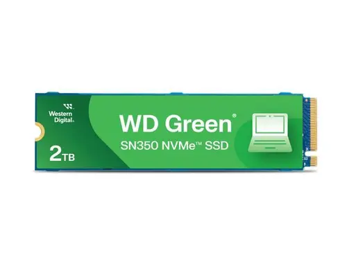 Western Digital 2TB WD Green SN350 NVMe Internal SSD Solid State Drive - Gen3 PCIe, QLC, M.2 2280, Up to 3,200 MB/s - WDS200T3G0C
