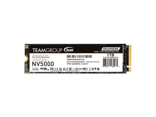 Team Group NV5000 M.2 2280 1TB PCIe 4.0 x4 with NVMe Internal Solid State Drive (SSD) TM8FGM001T0C101