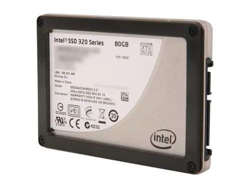 Intel 320 Series 2.5' 80GB SATA II MLC Internal Solid State Drive (SSD) SSDSA2CW080G310