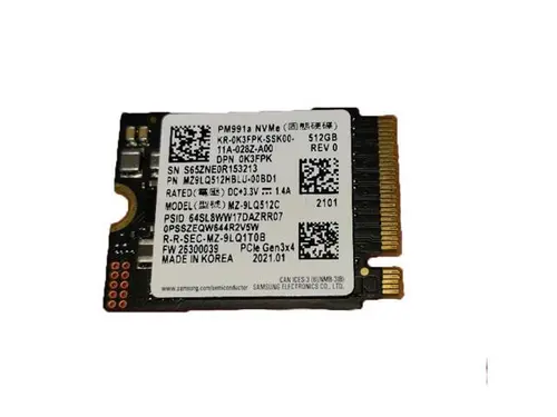 For SAMSUNG PM991a M.2 2230 SSD 512G NVMe PCIe for Microsoft Surface Pro X Surface Laptop 3