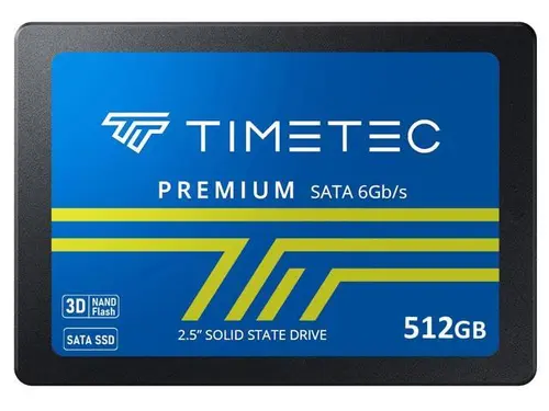 Timetec 512GB SSD 3D NAND SATA III 6Gb/s 2.5 Inch 7mm (0.28') Read Speed Up to 550 MB/s SLC Cache Performance Boost Internal Solid State Drive for...