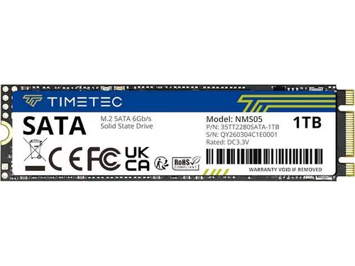 Timetec 1TB SSD 3D NAND SATA III 6Gb/s M.2 2280 NGFF 512TBW Read Speed Up to 550MB/s SLC Cache Performance Boost Internal Solid State Drive for PC...