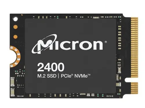 Micron 2500 512GB PCIe Gen4 NVMe 1.4 M.2 2230 SSD with 176-layer QLC NAND and AES 256-bit Encryption for High-Speed Performance in Compact Devices