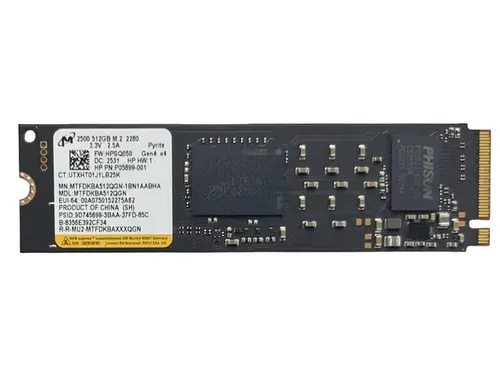 Micron 2500 512GB NVMe M.2 2280 SSD PCIe Gen4 x4 Internal Solid State Drive for Laptop Desktop OEM