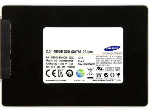 SAMSUNG SM843T Data Center Series MZ7WD480HAGM-00003 2.5' 480GB SATA 6.0Gb/s MLC Enterprise Solid State Drive