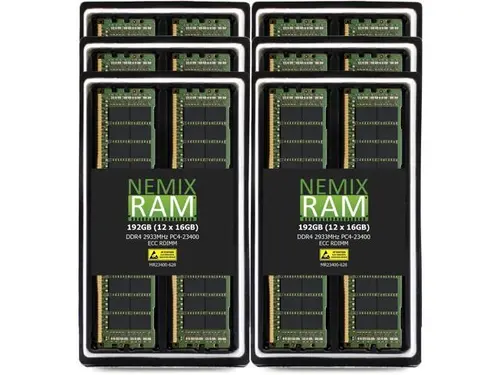 NEMIX RAM 128GB (8X16GB) DDR4 2933MHZ PC4-23400 2Rx8 1.2V CL21 288-PIN ECC RDIMM Registered Server Memory KIT Compatible with Dell Precision 7820...