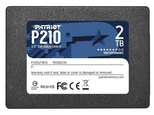 Patriot P210 2.5' 2TB SATA III QLC Internal Solid State Drive (SSD) P210S2TB25