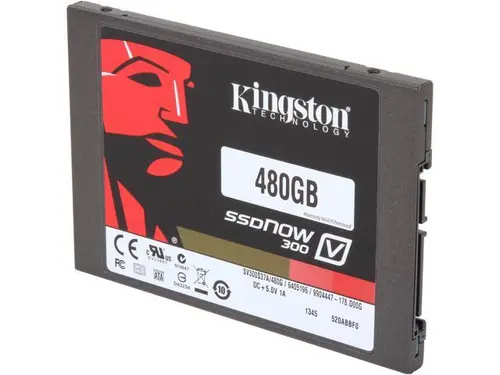 Kingston SSDNow V300 Series 2.5' 480GB SATA III Internal Solid State Drive (SSD) SV300S37A/480G