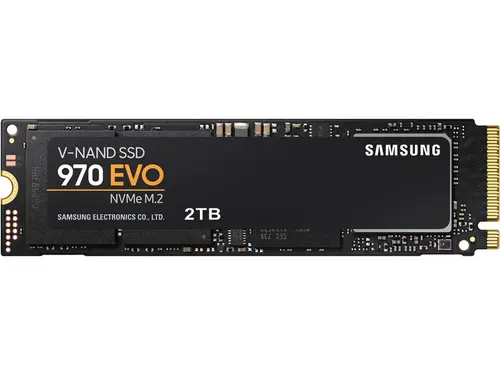 SAMSUNG 970 EVO M.2 2280 2TB PCIe Gen3. X4, NVMe 1.3 64L V-NAND 3-bit MLC Internal Solid State Drive (SSD) MZ-V7E2T0BW