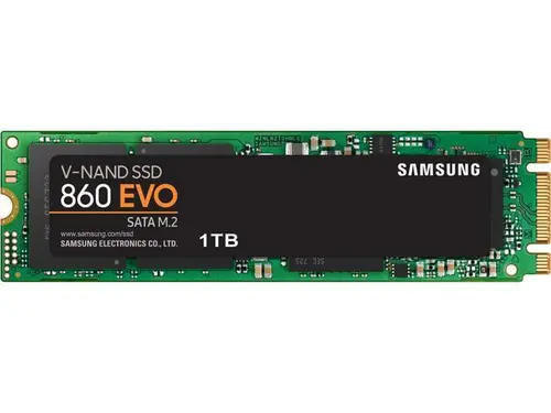 SAMSUNG 860 EVO Series M.2 2280 1TB SATA III V-NAND 3-bit MLC Internal Solid State Drive (SSD) MZ-N6E1T0BW
