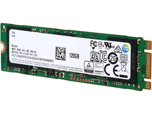 SAMSUNG 850 EVO M.2 2280 120GB SATA III 3D NAND Internal SSD Single Unit Version MZ-N5E120BW