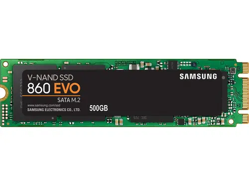 SAMSUNG 860 EVO Series M.2 2280 500GB SATA III V-NAND 3-bit MLC Internal Solid State Drive (SSD) MZ-N6E500BW