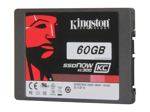 Kingston SSDNow KC300 SKC300S37A/60G 2.5' 60GB SATA III Enterprise Solid State Drive with Adapter