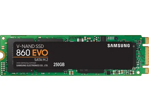 SAMSUNG 860 EVO Series M.2 2280 250GB SATA III V-NAND 3-bit MLC Internal Solid State Drive (SSD) MZ-N6E250BW
