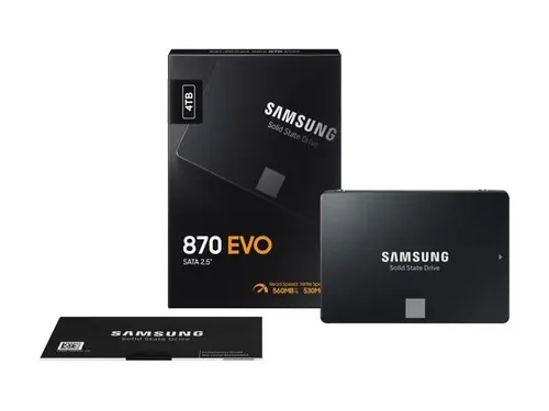 SAMSUNG 870 EVO Series 2.5' 4TB SATA III V-NAND 4.0 TB Internal Solid State Drive (SSD) MZ-77E4T0BW
