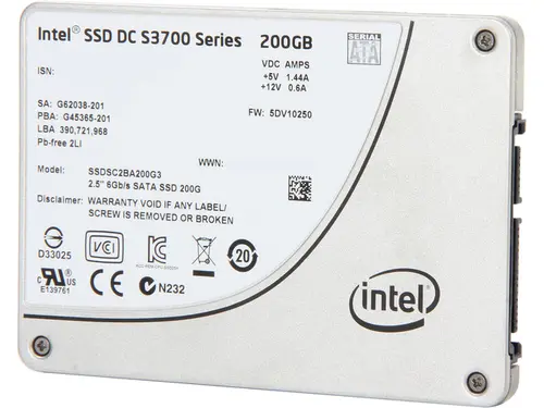 Intel DC S3700 Series 2.5' 200GB SATA III MLC Internal Solid State Drive (SSD) SSDSC2BA200G301