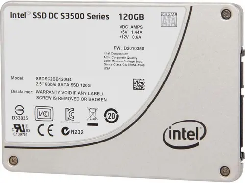 Intel DC S3500 SSDSC2BB120G401 2.5' 120GB SATA 3.0 6Gb/S MLC Solid State Drive