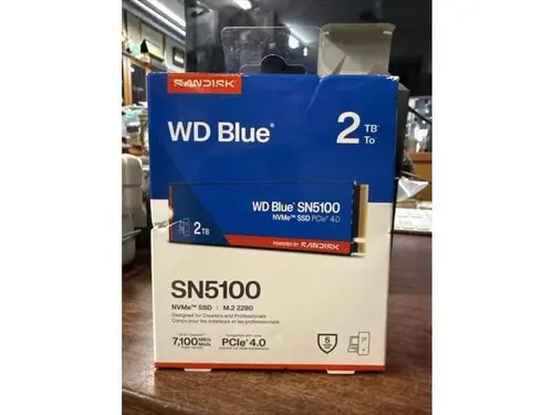 SanDisk WD Blue SN5100 2TB Internal M.2 NVMe SSD PCIe 4.0 WDBS4F0020BNC-WRSN