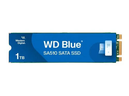 Western Digital 1TB WD Blue SA510 SATA Internal Solid State Drive SSD - SATA III 6 Gb/s, M.2 2280, Up to 560 MB/s - WDS100T3B0B