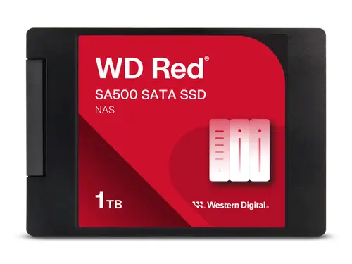 Western Digital 1TB WD Red SA500 NAS 3D NAND Internal SSD - SATA III 6 Gb/s, 2.5'/7mm, Up to 560 MB/s - WDS100T1R0A, Solid State Hard Drive