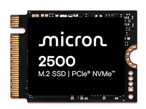 Micron SSD 2500 PCIe Gen4 NVMe SSD QLC NAND 1TB M.2 2230 MTFDKBK1T0QGN-1BN1AABYYR