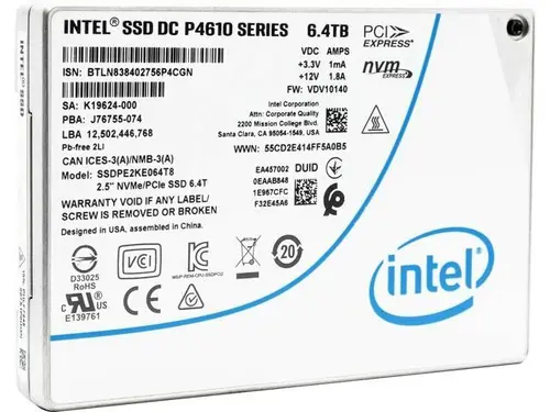 Intel Intel DC P4610 1.6TB PCIe 3.1 x4 NVMe U.2.5' Enterprise SSD (SSDPE2KE016T801)