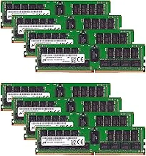 Micron Memory Bundle with 256GB (8 x 32GB) DDR4 PC4-21333 2666MHz RDIMM (8 x MTA36ASF4G72PZ-2G6E1), Dual Ranked Registered ECC Memory