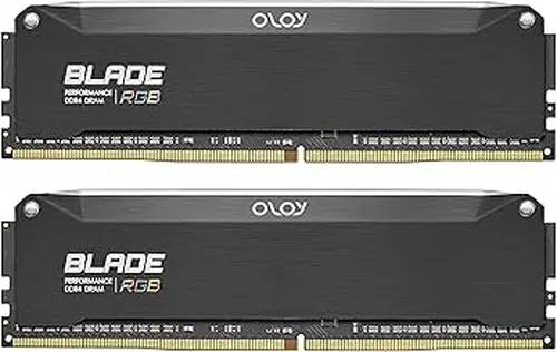 OLOy DDR4 RAM 16GB (2x8GB) Black Hairline Blade RGB 3000 MHz CL16 1.35V 288-Pin Desktop Gaming UDIMM (MD4U0830160BRKDA)