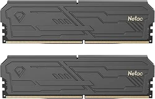 Netac DDR4 DRAM 32GB Kit (2x16GB) 3200MHz XMP 2.0 Dual Channel RAM CL16 (PC4-25600) 1.35V 288-Pin Upgraded Aluminum Heat Sink Ideal for Gaming Computer Upgrade - Shadow III Series Black