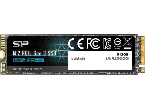 Silicon Power 512GB NVMe M.2 2280 PCIe Gen3 x4 SSD (SP512GBP34A60M28SN)