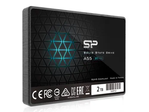 Silicon Power 2TB SSD 3D NAND A55 SLC Cache Performance Boost SATA III 2.5' 7mm (0.28') SSD Internal Solid State Drive (SU002TBSS3A55S25SN)