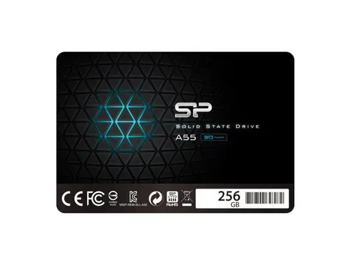 Silicon Power 256GB SSD 3D NAND A55 SLC Cache Performance Boost SATA III 2.5' Internal Solid State Drive SU256GBSS3A55S25AH
