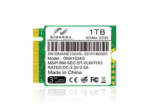 GIONEDA M.2 NVME 2230 1TB SSD PCI-Express Gen3.0x4 3D NAND Gaming Internal Solid State Drive for Surface Laptop 3, 4, Pro 7+, 8, X, Steam Deck