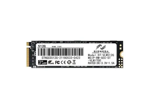 Gioneda 512GB M.2 NVMe SSD, 2280 PCIe Gen3x4 Internal Solid State Drive for PC Laptop/Notebook (M.2 2280, 512GB)