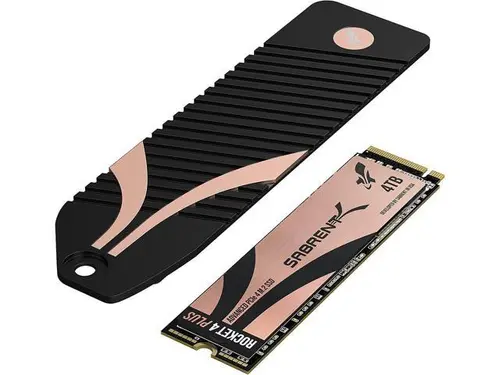 SABRENT 4TB Rocket 4 Plus NVMe 4.0 Gen4 PCIe M.2 Internal Extreme Performance SSD + M.2 NVMe Heatsink for The PS5 Console (SB-RKT4P-PSHS-4TB)