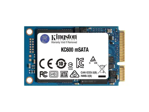 Kingston KC600 mSATA 512GB SATA Rev 3.0 SSD, 3D TLC Internal Solid State Drive, mSATA Form Factor, Up to 550MB/s Read 520MB/s Write, 300TBW,...