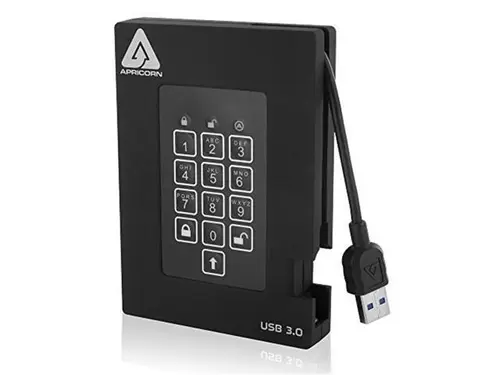 Apricorn Mass Storage A25-3PL256-S8000F Aegis Padlock 8 TB External Solid State Drive