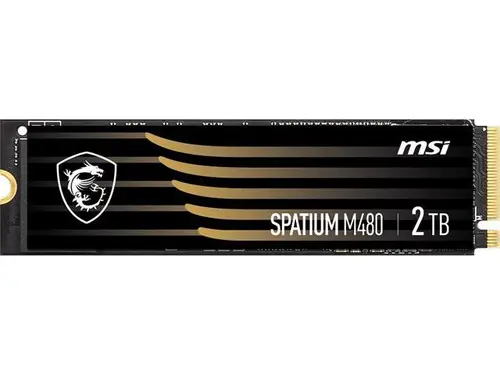 MSI MSI SPATIUM M480 M.2 2280 2TB PCIe Gen4x4, NVMe 1.4 3D NAND Internal Solid State Drive (SSD)