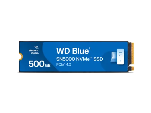 Western Digital 500GB WD Blue SN5000 NVMe SSD, PCIe Gen 4.0, up to 5,000 MB/s Read Speeds Internal Solid State Drive (SSD) WDS500G4B0E