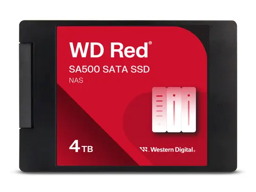 Western Digital 4TB WD Red SA500 NAS 3D NAND Internal SSD Solid State Drive - SATA III 6 Gb/s, 2.5'/7mm, Up to 560 MB/s - WDS400T2R0A
