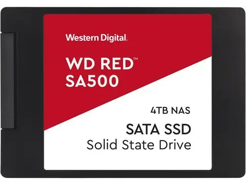 Western Digital WD Red SA500 2.5' 4TB SATA III 3D NAND Internal Solid State Drive (SSD) WDS400T1R0A