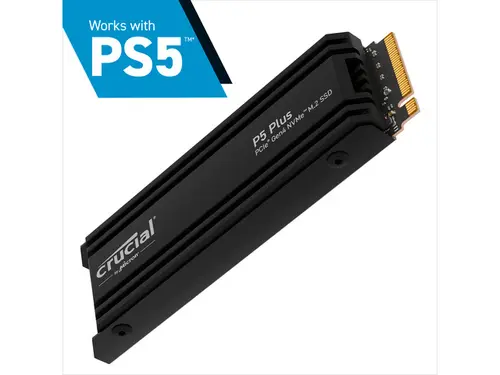 Crucial P5 Plus M.2 2280 2TB with Heatsink PCI-Express 4.0 x4 NVMe 3D NAND Internal Solid State Drive (SSD) CT2000P5PSSD5