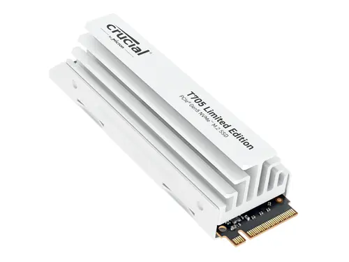 Crucial T705 2TB PCIe Gen5 NVMe M.2 SSD with White Heatsink - Up to 14,500 MB/s - Limited Edition - Internal Solid State Drive (PC) - +1mo Adobe...