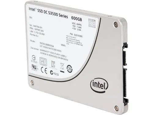 Intel DC S3500 SSDSC2BB600G401 2.5' 600GB SATA 3.0 6Gb/S MLC Solid State Drive